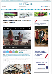 Huffington Post - Ryanair Hostesses bare all for 2014 Charity Calendar