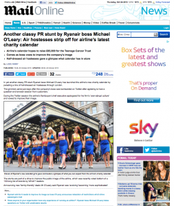 Mail Online - Another classy PR stunt by Ryanair boss Michael O'Leary