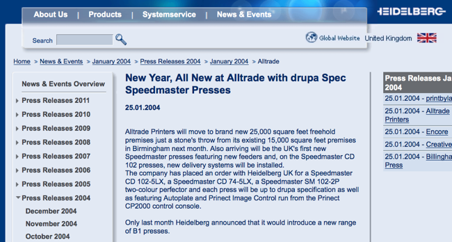 New Year, All New at Alltrade with drupa Spec Speedmaster Presses